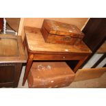 An early 19th Century mahogany foldover tea table,