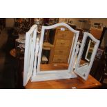 A triptych dressing table mirror