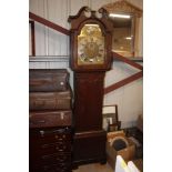 A mahogany cased Grandfather clock, the dial signe