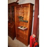 A modern pine bookcase