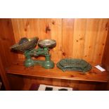 A set of Viking kitchen scales and weights; and tw