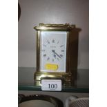 A Bayard eight day brass cased carriage clock AF