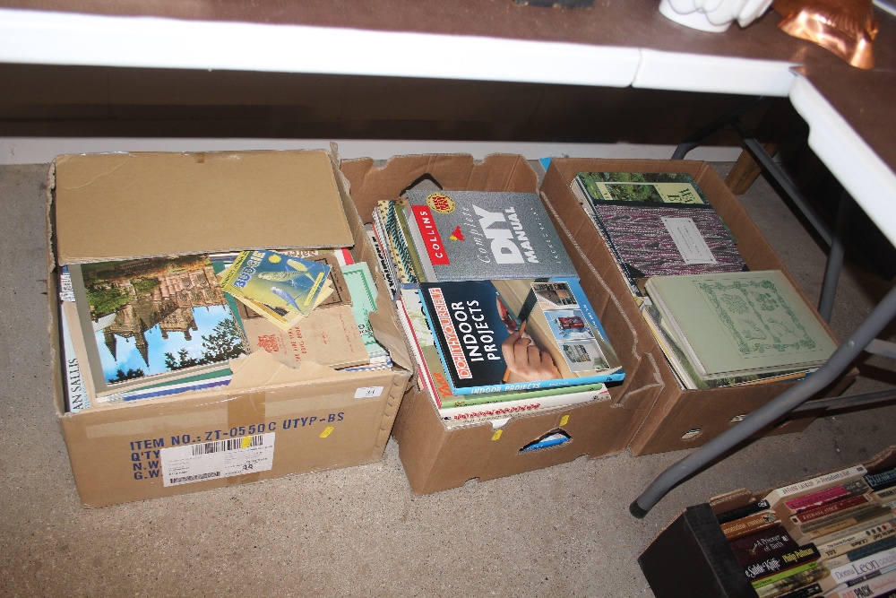 Three boxes of books