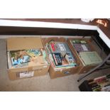 Three boxes of books