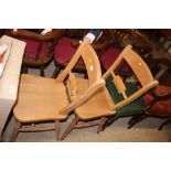 A pair of barback kitchen chairs