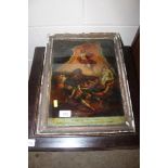 An 18th Century print on glass "The Resurrection o