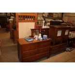 A hardwood bedroom suite comprising of two chests