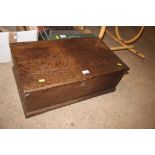 A 19th Century oak Bible box