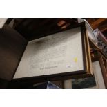 Two framed and glazed Elizabeth II documents