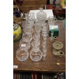 Six cut glass brandy balloons and various other gl