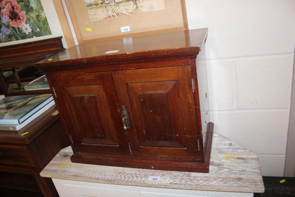 An early 20th Century mahogany smokers cabinet