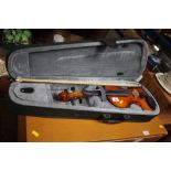 A Stag violin in carrying case