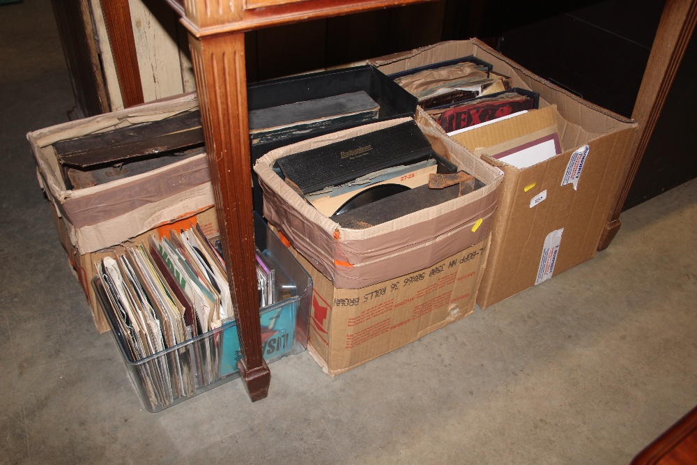 Five boxes of various records