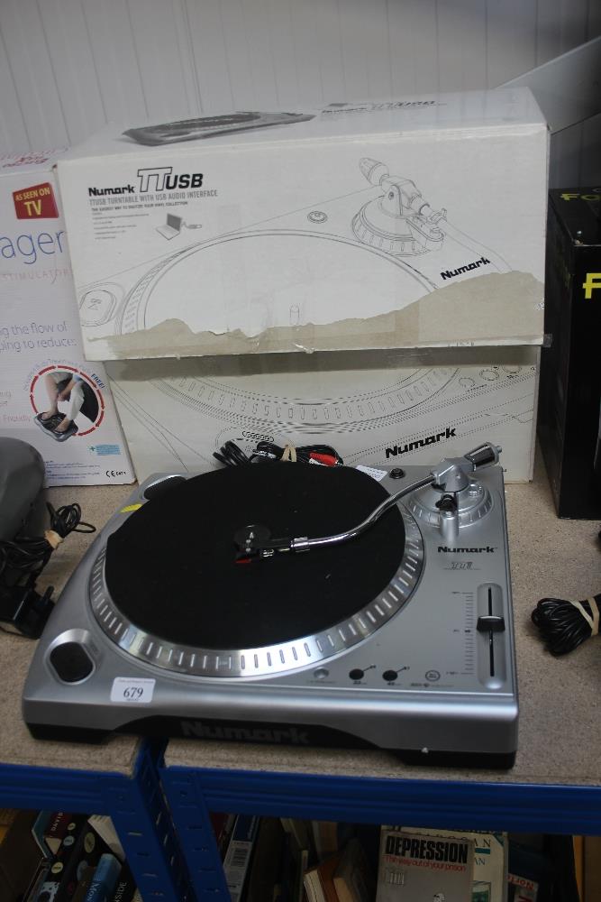 A Numark TT USB turntable