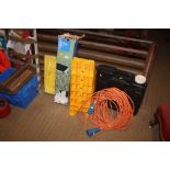 A quantity of caravan accessories to include cable