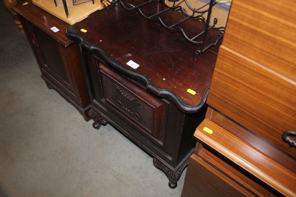 A mahogany record cabinet