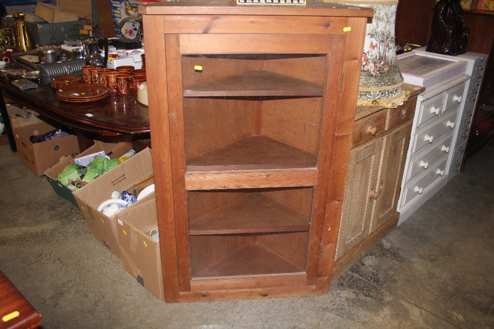 A corner cabinet