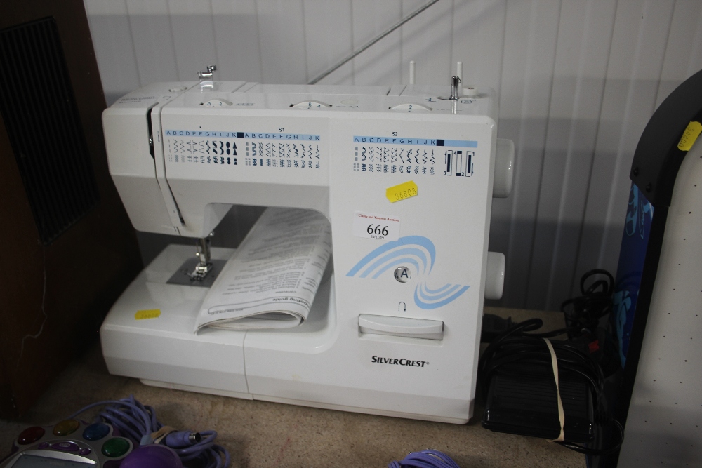 A Silvercrest electric sewing machine