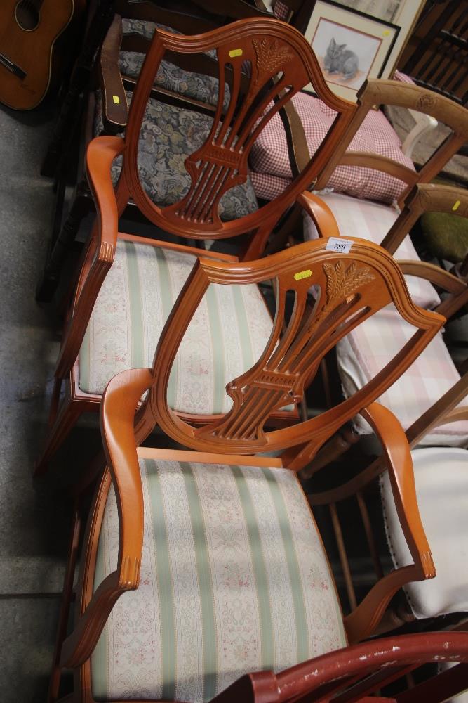 A pair of Morris carver chairs