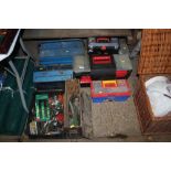 Six toolboxes and contents; together with an ammun
