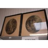 Two framed and glazed prints "The Evening" and "Th