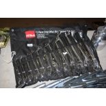 A Hilka twelve piece deep off set ring spanner set