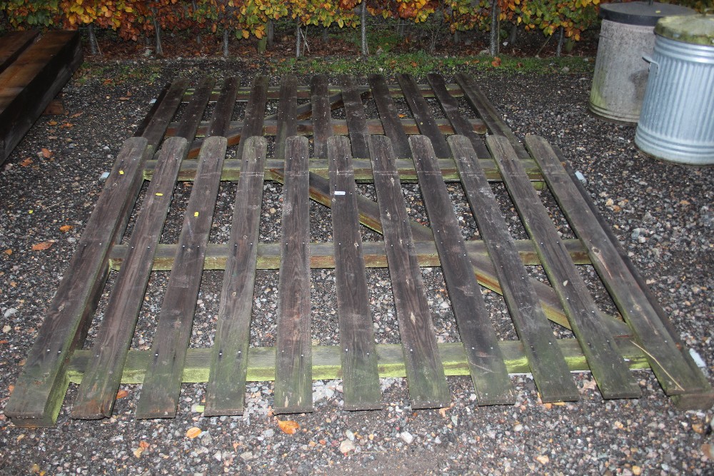 A pair of picket gates