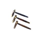 Three Vacumatic Parker Pens, various colours