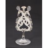 A rare 17th Century Facon de Venice fragmentary glass, the intact stem of similar form to the