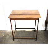 A 19th Century mahogany rectangular occasional table, raised on spindle supports united by