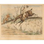 Seven humorous Henry Alken hunting engravings