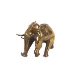 An early 20th Century bronze Burmese elephant, 16cm high x 18cm long overall