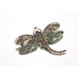 A 925 silver dragonfly brooch