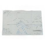 Battle of Colenso, eight page hand written document and map