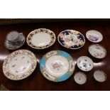 Various 19th Century ceramics, including Newhall tea bowls, various saucers, decorative plates,