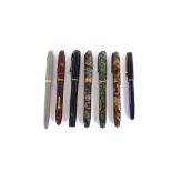 Seven Conway Stewart fountain pens