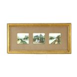A. Froggatt, six small studies of scenes near Cideswell, signed watercolours, in two frames