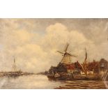 Jan Van Couver, Dutch coastal scene, inscribed on the verse, signed oil on canvas, 51cm x 78cm,