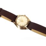 A gent's 9 carat gold Certina automatic wrist watch