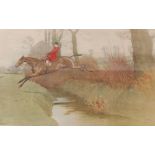 Cecil Aldin, hunting print, "Frank Freeman at Crick", pencil signed; another "The Meynell", and four