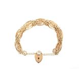 A9 carat gold bracelet, with padlock clasp, approx. 15gms