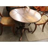 A 19th Century Padouk wood circular top tripod table, 80cm dia.