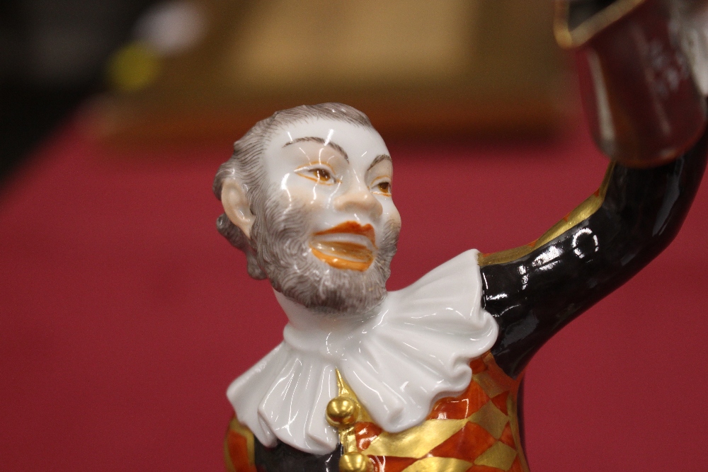 A Meissen harlequin figure, 23cm high - Image 2 of 11