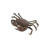 An oriental bronze figure of a crab, 10cm