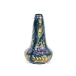 A Morris ware by S. Hancock & Sons vase, having blue floral decoration, signed G. Cartlidge, 22cm