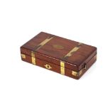 A 19th Century mahogany and brass bound surgeon's box, with contents of various associated and