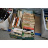A box of various books to include Penguin examples