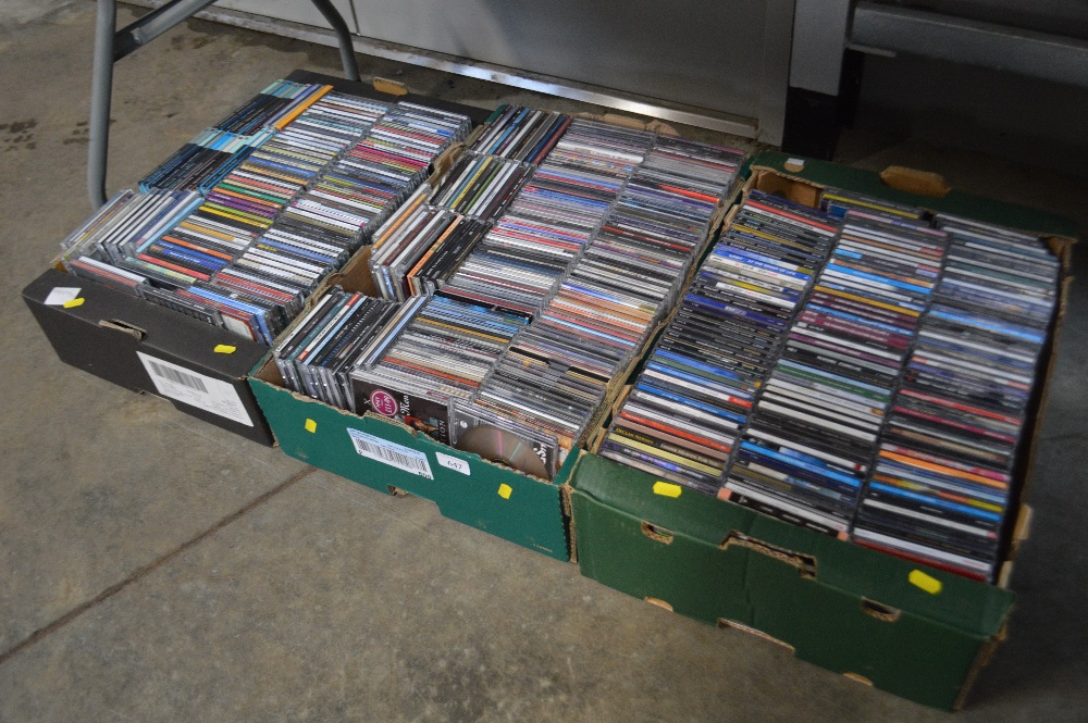 Three boxes of CDs