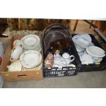 Three boxes of various dinnerware to include Royal