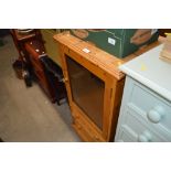 A pine Hi-fi cabinet fitted two drawers below